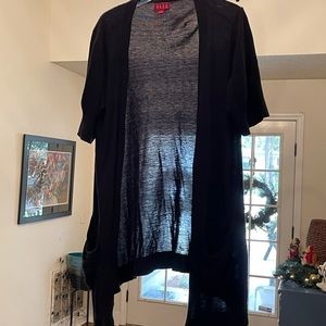 Black Elle Short Sleeved Cardigan
